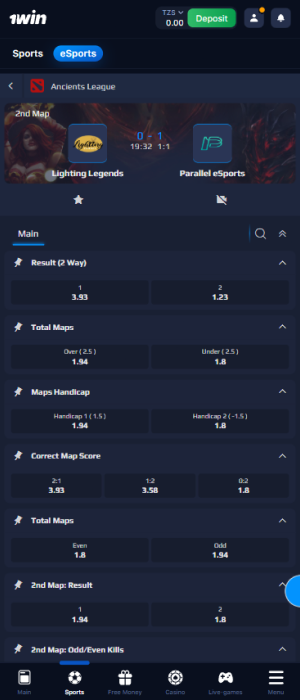 Players from Tanzania can bet on esports on the 1win app
