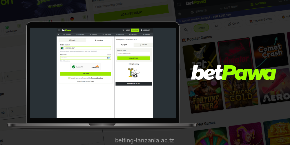 BetPawa offers simple and fast registration for players from Tanzania